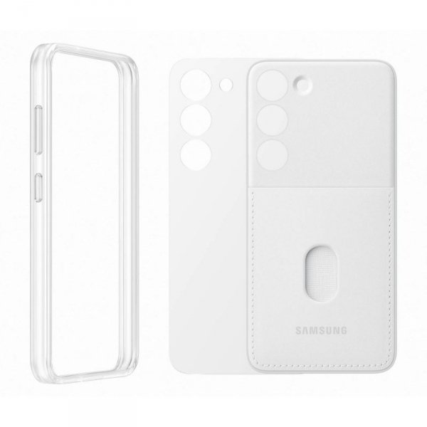 Samsung Frame Cover etui Samsung Galaxy S23 pokrowiec z wymiennymi pleckami białe (EF-MS911CWEGWW)