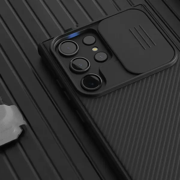 Nillkin CamShield Pro Magnetic Case etui do Samsung Galaxy S23 Ultra magnetyczne MagSafe z osłoną na aparat czarne