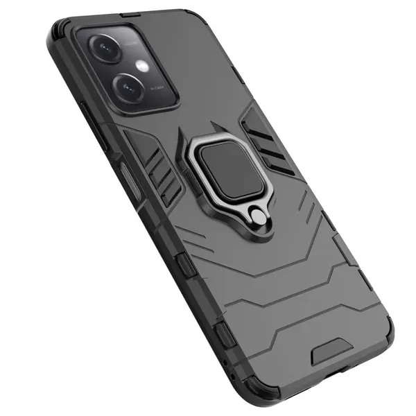 Ring Armor etui do Xiaomi Redmi Note 12 5G / Poco X5 5G pancerny pokrowiec uchwyt magnetyczny ring czarne