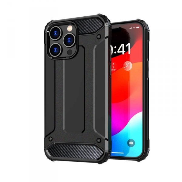 Pancerne etui do iPhone 15 Pro Max Hybrid Armor - niebieski