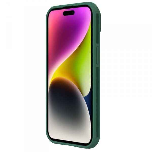 Pancerne etui Nillkin CamShield Pro Magnetic Case do iPhone 15 z osłoną na aparat - zielony