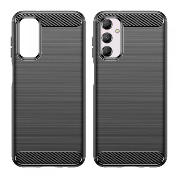 Elastyczne etui wzór karbon do Samsung Galaxy M14 Carbon Case - czarne