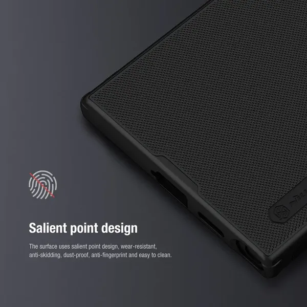 Etui Nillkin Super Frosted Shield Pro pancerne do Samsung Galaxy S24 Ultra - czarne