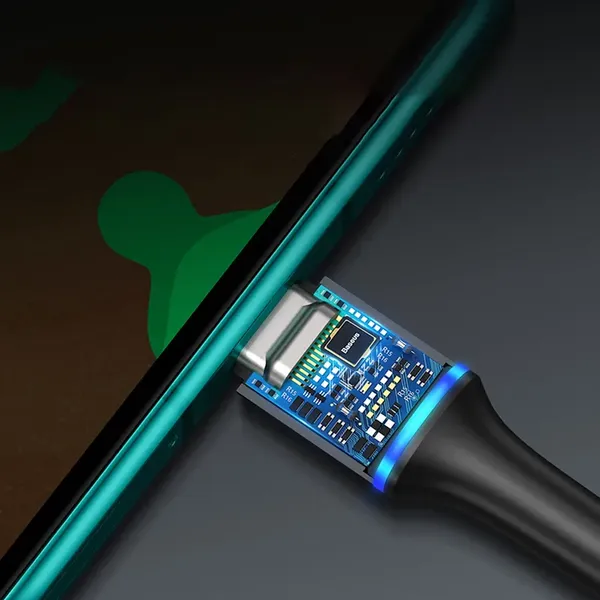Kabel Baseus Halo USB-A - USB-C 2A 3m - czarny