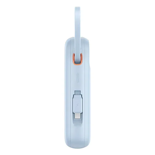 Powerbank Baseus QPow 2 30W 10000mAh z wbudowanymi kablami USB-C - niebieski
