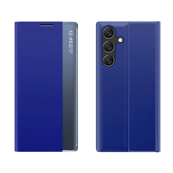 New Sleep Case etui do Samsung Galaxy S25+ pokrowiec z klapką i podstawką - niebieskie