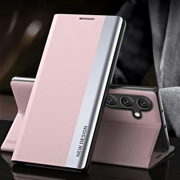 Sleep Case Pro etui do Samsung Galaxy S25+ z klapką i podstawką - różowe