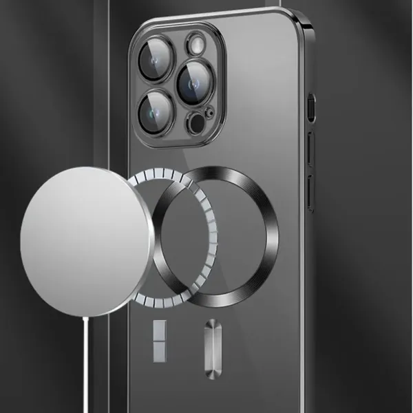 Etui Wozinsky Electroplated Magsafe na Samsung Galaxy S24 FE - niebieskie