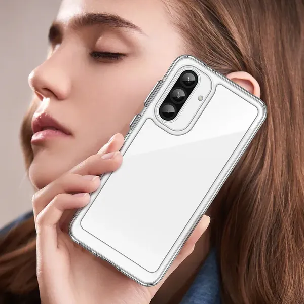 Etui Outer Space Case do Samsung Galaxy A56 pokrowiec z elastyczną ramką - przezroczyste