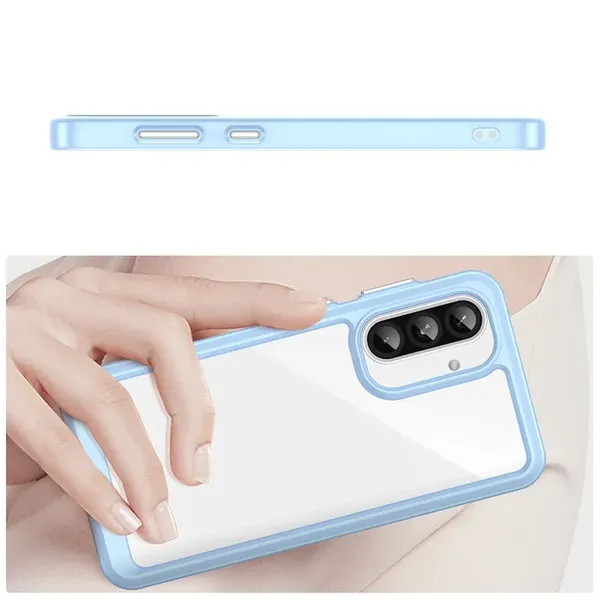 Etui Outer Space Case do Samsung Galaxy A26 pokrowiec z elastyczną ramką - niebieskie
