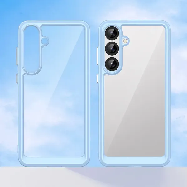 Etui Outer Space Case do Samsung Galaxy A36 pokrowiec z elastyczną ramką  - niebieskie