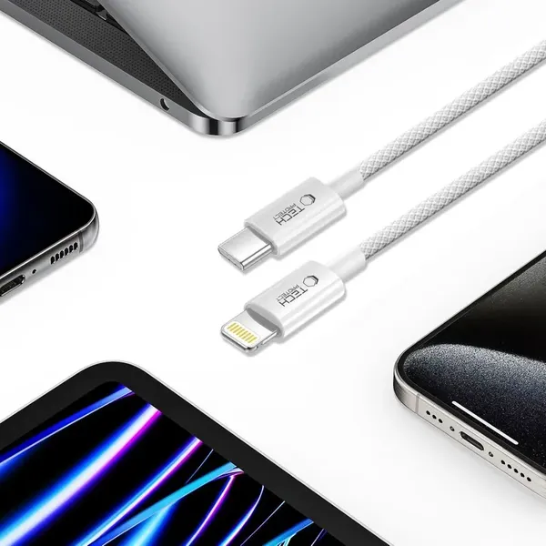 Kabel Tech-Protect UltraBoost USB-C / Lightning PD27W/3A 100 cm - szary