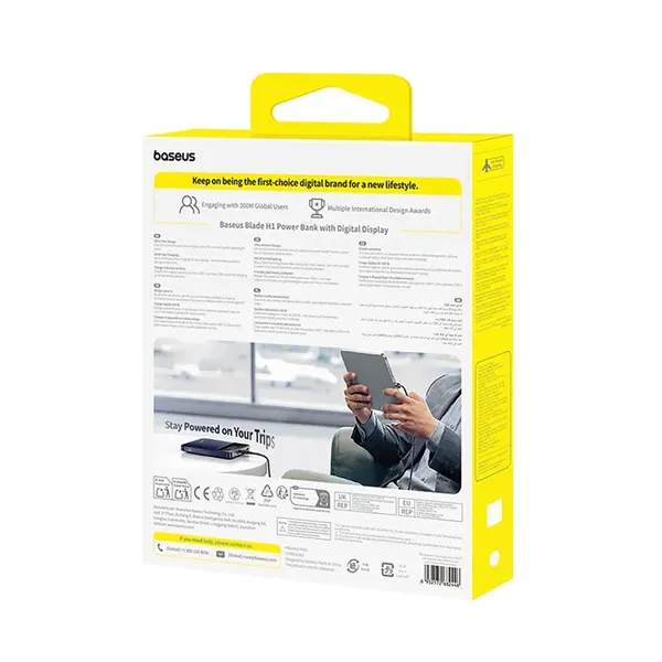 Powerbank Baseus Blade H1 20000mAh 100W z wyświetlaczem - czarny