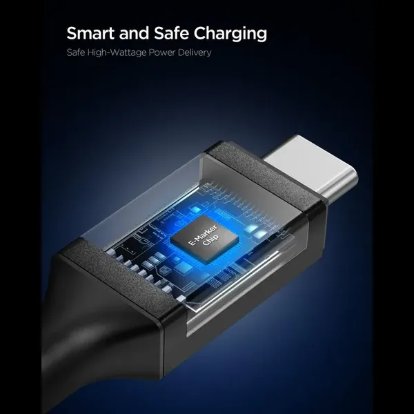 Kabel Spigen EB10020CC USB-C 100 W 200 cm - czarny