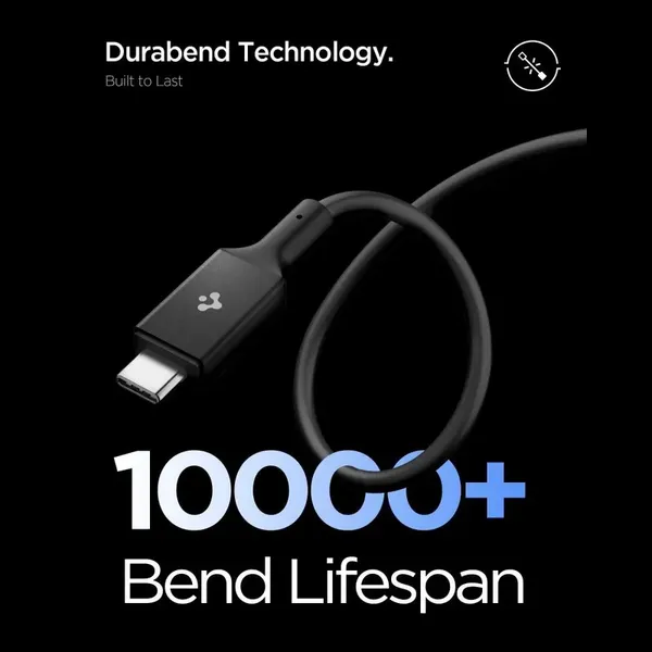 Kabel Spigen EB10020CC USB-C 100 W 200 cm - czarny