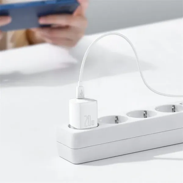 Ładowarka sieciowa Baseus Cube 20W PD USB-C - biała