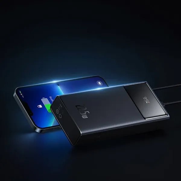 Powerbank Baseus Star-Lord 20000mAh 22,5W z wyświetlaczem cyfrowym i kablem USB-C 3A 30cm - czarny