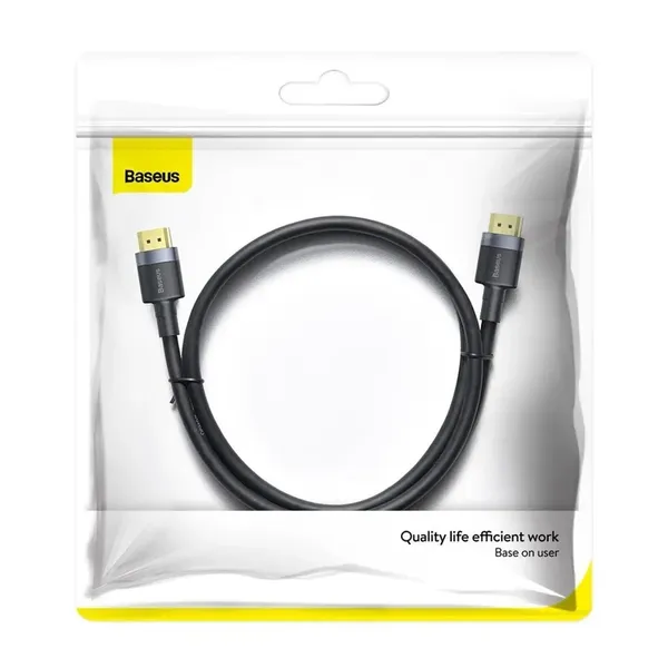 Kabel Baseus Cafule HDMI / HDMI 2.0 4K 60 Hz 3D 18 Gbps 2 m - czarny