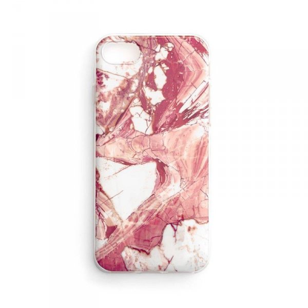 Wozinsky Marble żelowe etui pokrowiec marmur Xiaomi Mi 10 Lite różowy