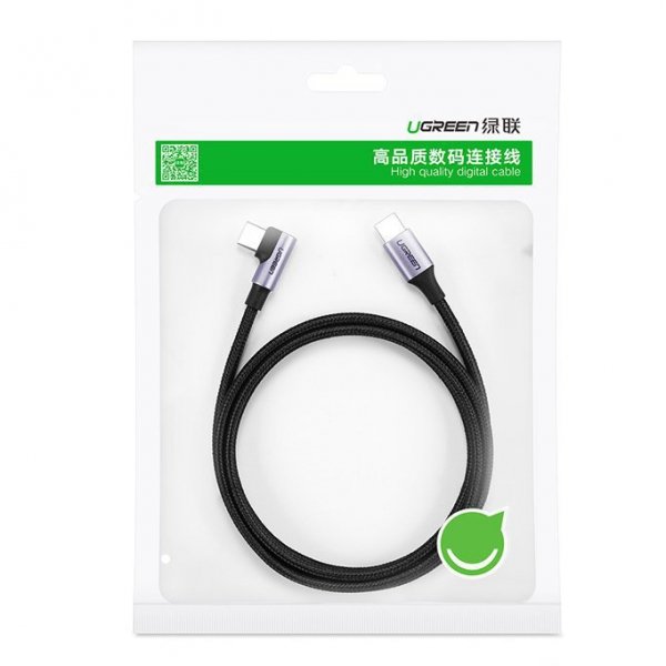 Kabel Ugreen US255 50123 USB-C - USB-C PD QC 60W 3A 480Mb/s 1m - szary