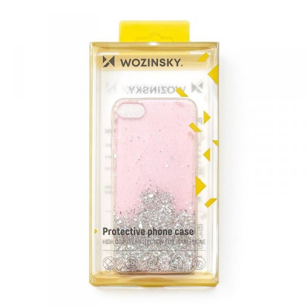 Wozinsky Star Glitter błyszczące etui pokrowiec z brokatem Samsung Galaxy A42 5G różowy