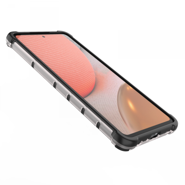 Honeycomb etui pancerny pokrowiec z żelową ramką Samsung Galaxy A72 4G niebieski