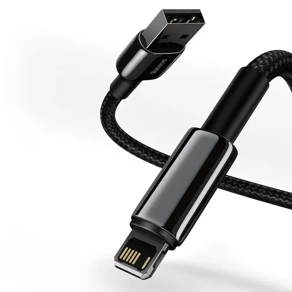 Baseus Tungsten kabel USB - Lightning 2,4 A 1 m czarny (CALWJ-01)