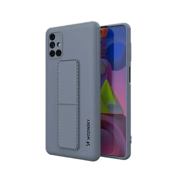 Wozinsky Kickstand Case silikonowe etui z podstawką etui Samsung Galaxy M51 niebieskie