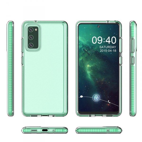 Spring Case pokrowiec żelowe etui z kolorową ramką do Samsung Galaxy A02s EU ciemnoróżowy
