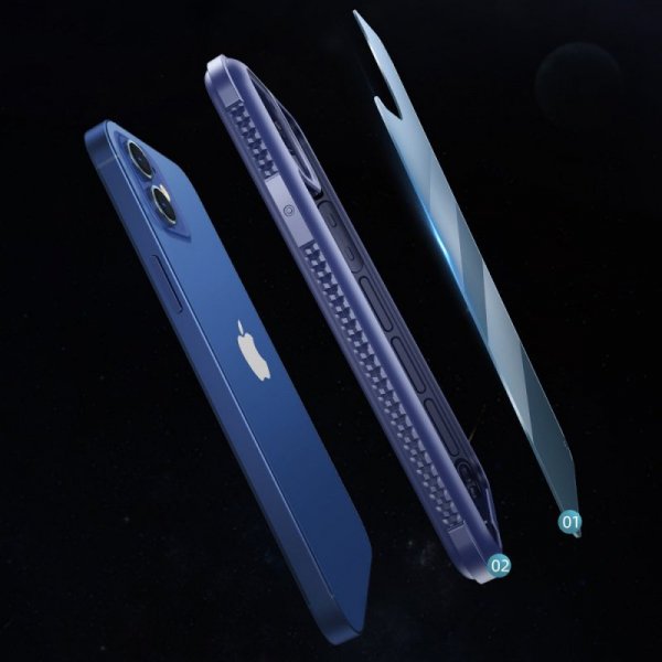 Joyroom Frigate Series pancerne wytrzymałe etui do iPhone 12 Pro Max niebieski (JR-BP772)