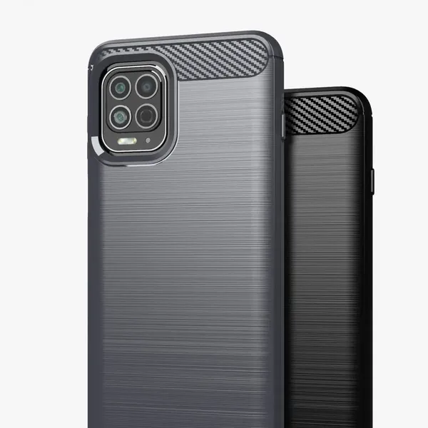 Carbon Case elastyczne etui pokrowiec Motorola Moto G100 / Edge S czarny