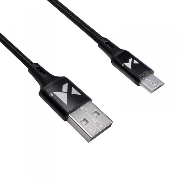 Wozinsky kabel przewód USB - microUSB 2,4A 1m czarny (WUC-M1B)