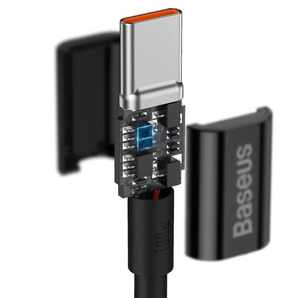 Kabel Baseus CATYS-C01 USB-C - USB-C PD QC FCP 100W 5A 480Mb/s 2m - czarny