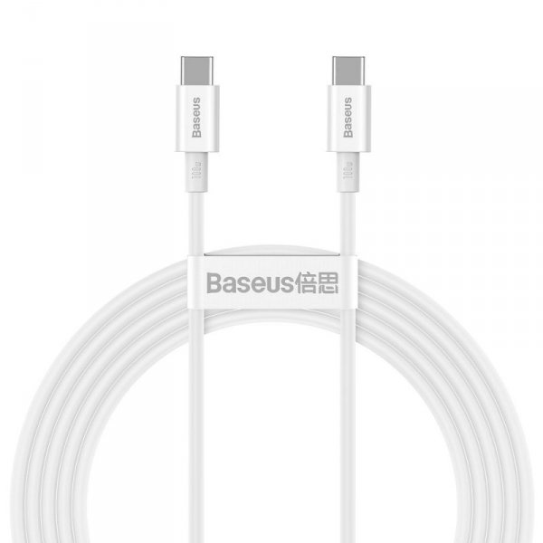 Kabel Baseus CATYS-C02 USB-C - USB-C PD QC FCP 100W 5A 2m - biały