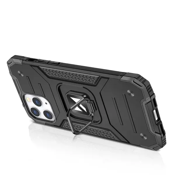 Wozinsky Ring Armor pancerne hybrydowe etui pokrowiec + magnetyczny uchwyt iPhone 13 Pro Max niebieski
