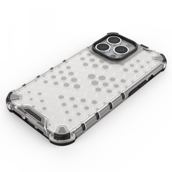 Honeycomb etui pancerny pokrowiec z żelową ramką iPhone 13 Pro czarny