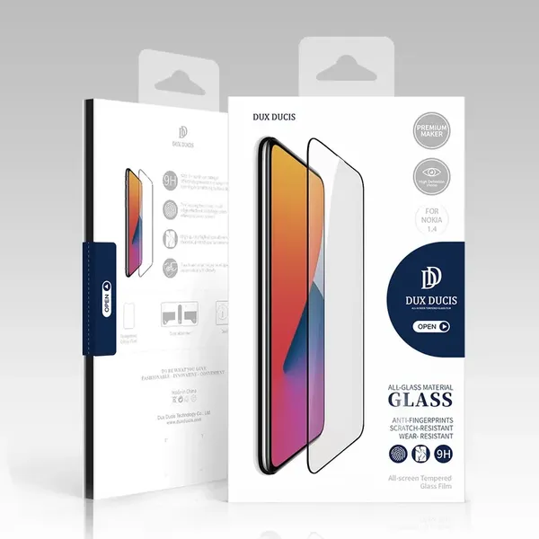 Dux Ducis 10D Tempered Glass wytrzymałe szkło hartowane 9H na cały ekran z ramką Nokia 1.4 przezroczysty (case friendly)