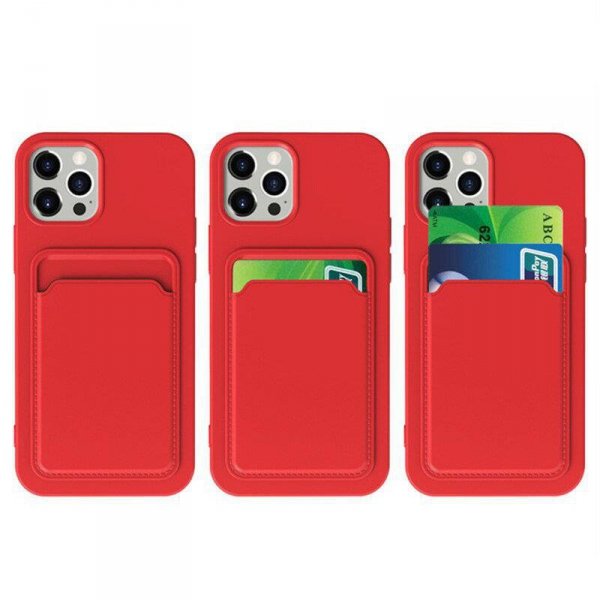 Card Case silikonowe etui portfel z kieszonką na kartę dokumenty do Samsung Galaxy S21 Ultra 5G biały