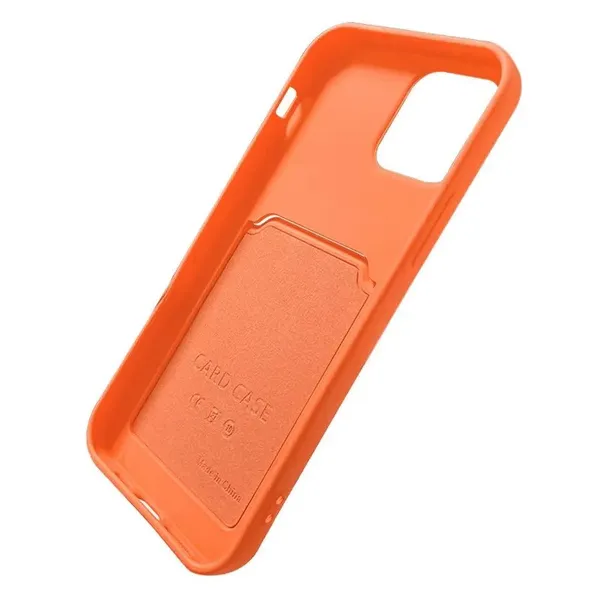 Card Case silikonowe etui portfel z kieszonką na kartę dokumenty do Samsung Galaxy A72 4G czerwony
