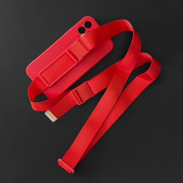Rope case żelowe etui ze smyczą łańcuszkiem torebka smycz iPhone 11 Pro granatowy
