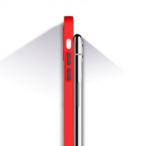 Milky Case silikonowe elastyczne półprzezroczyste etui do Samsung Galaxy A42 5G czerwony