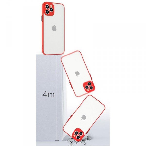 Milky Case silikonowe elastyczne półprzezroczyste etui do Samsung Galaxy A42 5G granatowy
