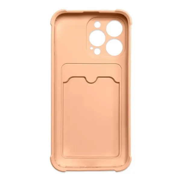 Card Armor Case etui pokrowiec do iPhone 11 Pro portfel na kartę silikonowe pancerne etui Air Bag różowy