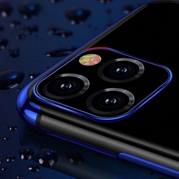 Clear Color case żelowy pokrowiec etui z metaliczną ramką iPhone 13 Pro niebieski