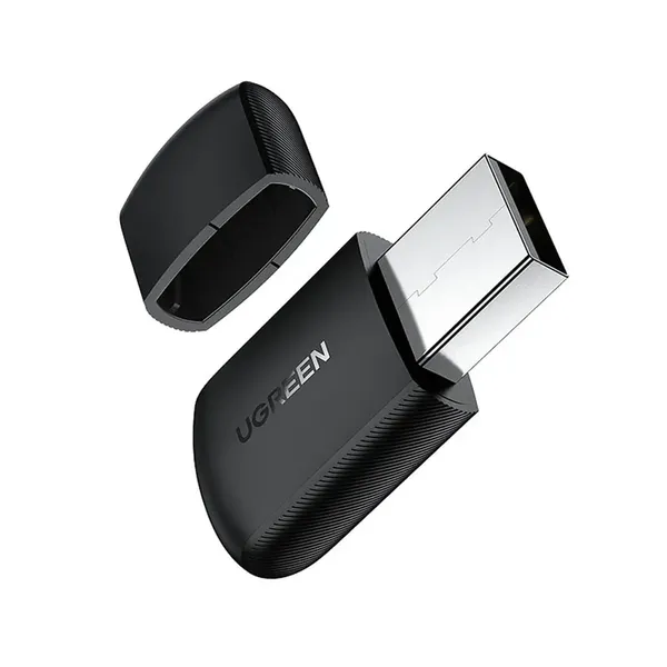 Ugreen dwuzakresowy adapter zewnętrzna karta sieciowa USB - WiFi 11ac AC650 czarny (CM448)