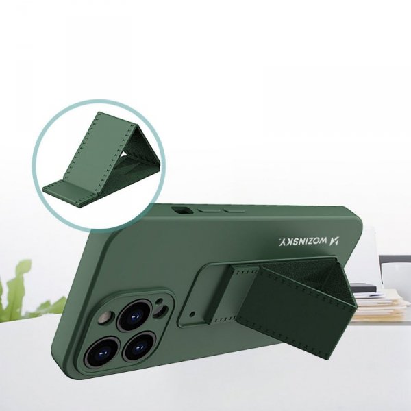 Wozinsky Kickstand Case silikonowe etui z podstawką iPhone 13 jasnoniebieskie