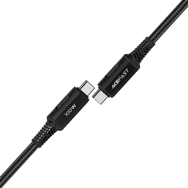 Kabel Acefast C4-03 Black USB-C - USB-C PD QC 100W 5A 480Mb/s 2m - czarny