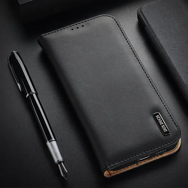 Dux Ducis Hivo skórzane etui z klapką pokrowiec ze skóry naturalnej portfel na karty i dokumenty Samsung Galaxy S22+ (S22 Plus) 