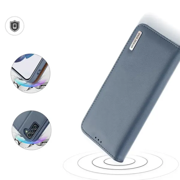Dux Ducis Hivo skórzane etui z klapką pokrowiec ze skóry naturalnej portfel na karty i dokumenty Samsung Galaxy S22+ (S22 Plus) 