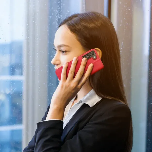 Dux Ducis Hivo skórzane etui z klapką pokrowiec ze skóry naturalnej portfel na karty i dokumenty Samsung Galaxy S22+ (S22 Plus) 